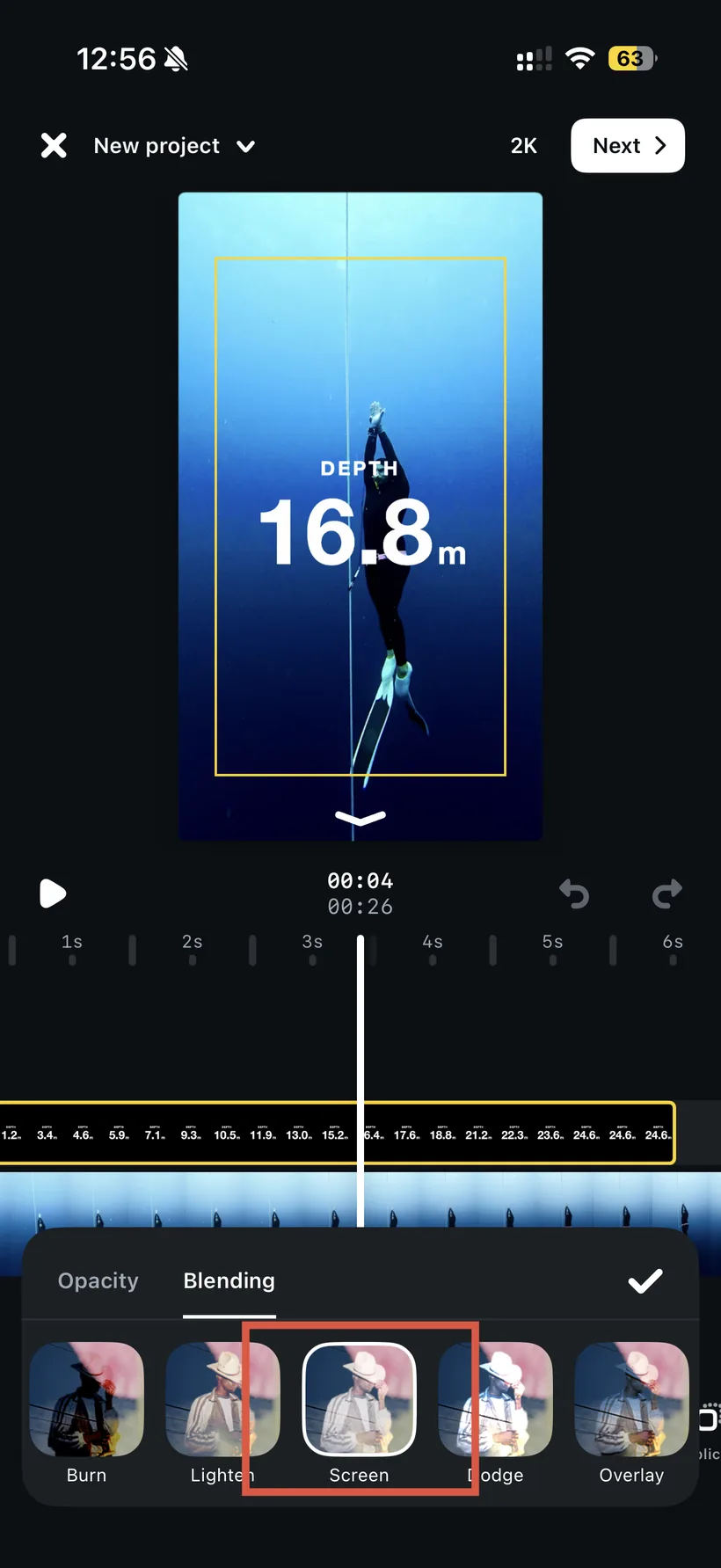 Pick Screen so the black disappears and only your metrics remain.